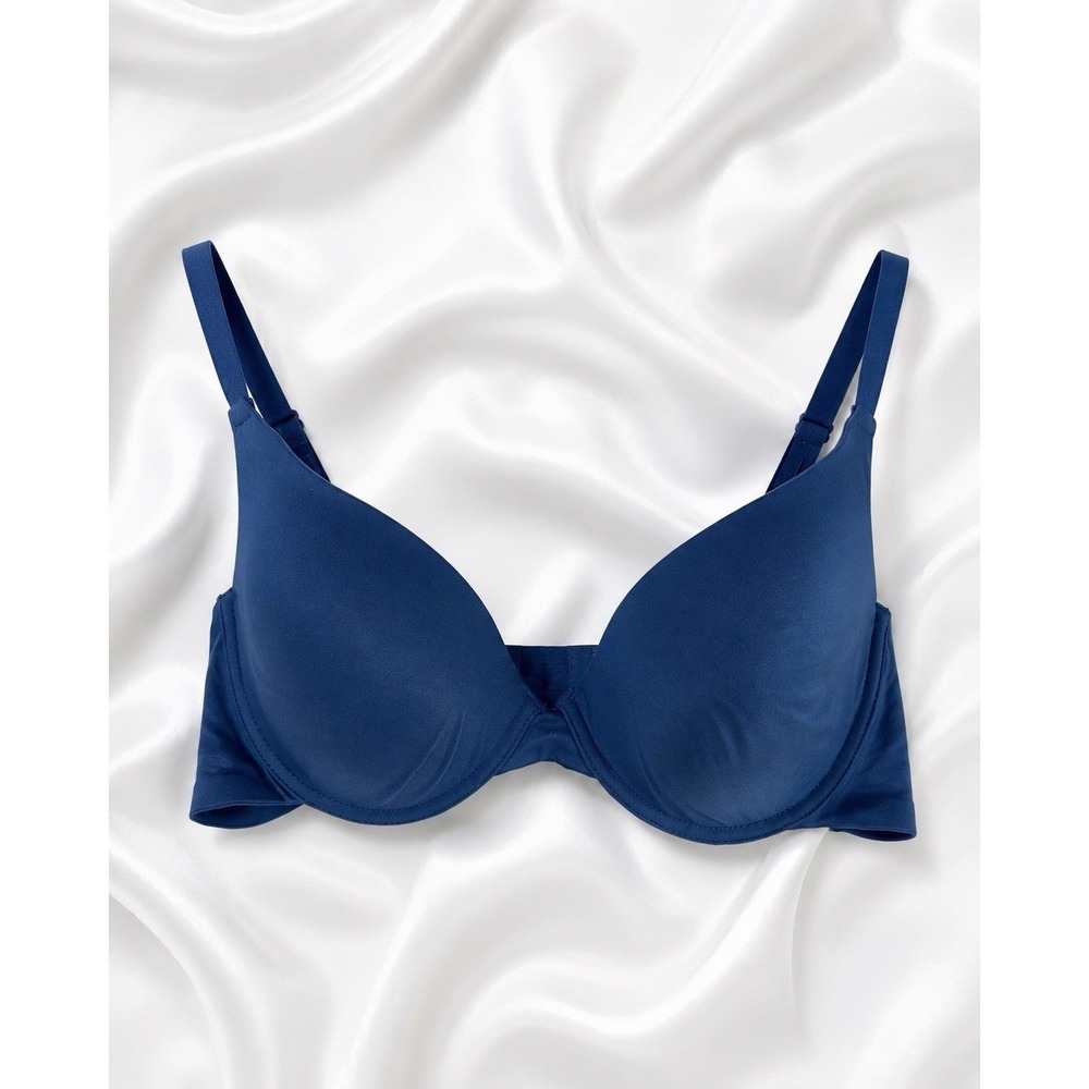 New Live 2 Lounge‎ T Shirt Bra 40DD Teal Blue Smooth Cup Lightly Lined Underwire